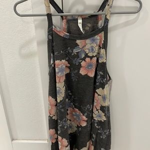 Gray top with flowers